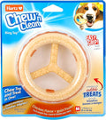Hartz Chew ‘n Clean Chew Toy and Treat in One Chicken Flavored Ring Dog Toy, Medium