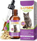 L-Lysine Drops for Cats 60ml - Natural Support for Eye & Respiratory Health | Chicken Flavor | Grain-Free & Gluten-Free | with Herbal Extracts & Vitamins | for Tear Stains & Sneezing