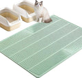 TRZZ XXL Extra Large Cat Litter Mat, Silicone Litter Box Mat for Floor, Waterproof & Non-Slip, Easy to Clean, Cat Litter Trapping Mat & Kitty Litter Catcher for Scatter Control (Green)
