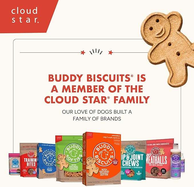 Buddy Biscuits 3.5 lbs. Bag of Crunchy Dog Treats Made with Roasted Chicken,(Pack of 2)