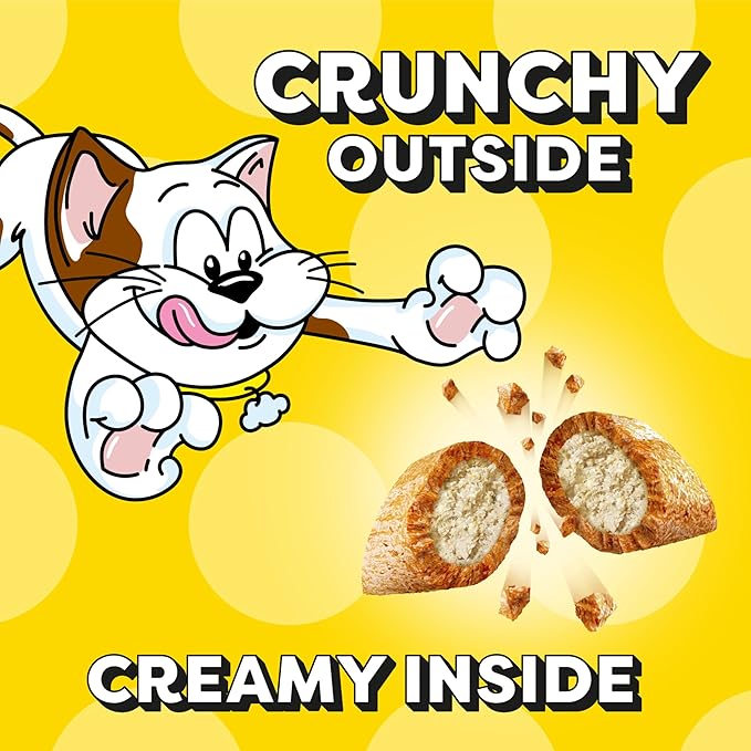 Temptations Jumbo Stuffed Cat Treats, Crunchy and Soft Cat Treats, Tempting Tuna Flavor, 5.3 oz. Pouch (Pack of 10)
