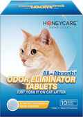 HONEY CARE All-Absorb Cat Litter Odor Eliminator Tablets 丨 Refresh Smell Long-Lasting Scent Away - Jasmine Fragrance (10pcs/Box=4-10 Weeks), Blue