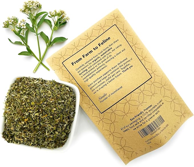 munchiecat Serene Play: Catnip & Valerian Root Fusion - Dual Sensory Delight for Cats (Eco Valerian Mix)