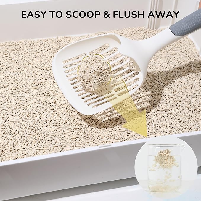 FUKUMARU Tofu Cat Litter, 12lb Clumping Litter for Cats, Mixed Corn Pellets, Dust-Free and Easy Clumping, Odour Control, Flushable, Low Residue