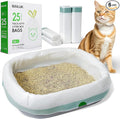 36 PACK Litter Box Liners Large (37" x 18") - Thick Leak-Proof Drawstring Bags for Easy Clean Up, Jumbo Cat Litter Pan Liners Kit (36)