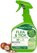 Flea and Tick Spray for Cats & Home– Natural Flea and Tick Prevention for Cats– Bed Bug & Multi-Insect Killer– Scentless Plant-Based Formula Kills on Contact (16 oz)
