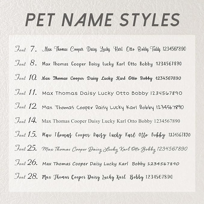 Anavia Floral Pet ID Tags, Birth Month Flowers Theme Dog Tag Round Bone Shape Cat Name Tag, Glossy Stainless Steel Gold Plated Dog Collar Tag (Bone Shape - Black, Large)