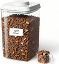 3-5 Lbs Dog-Cat Treat Container Pop Pet Food Storage Container for Kibble & Treats with 130ml / 0.13qt Measure Scoop, Stackable Pop Lid Plastic Container (4000ml / 4.2qt *1)