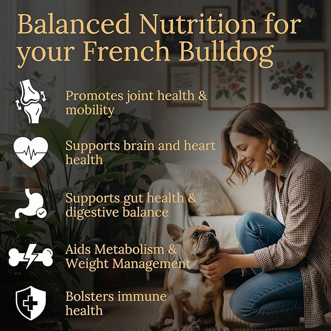 Multivitamins, Balanced Nutrition for Your French Bulldog, 90 Count, Made in the USA with Real Bacon