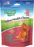 Emerald Pet Feline Health Chews UT Support — Natural Grain Free Urinary Tract Health Cat Chews — Cat Urinary Supplements with Cranberry, Chicory Root, and Dandelion Leaf Extract — Made in USA, 2.5 oz