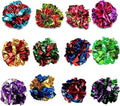 SunGrow 12 Pack Cat Crinkle Balls - 2 Inch Toys for Indoor Pets - Keep Your Feline Energetic & Excited with Vibrant Colors, Lightweight Design for Long-Lasting Fun, Perfect for Playtime