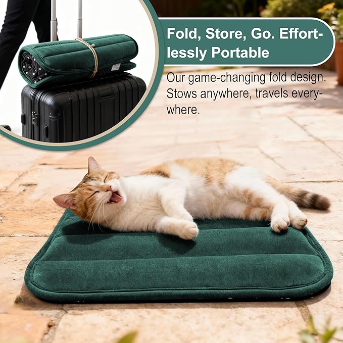 Dog Crate Pad, Ultra Soft & Anti-Slip Kennel Mat, Secure Fit for Metal Crates & Dog Cages, Washable Cozy Bed for Small Medium Large Dogs (Green, XS(18"*12"*1.5"))