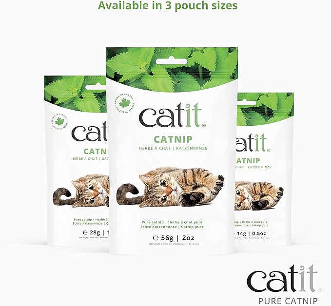 Catit Dried Catnip for Stimulating Indoor and Outdoor Cats, 2 oz. (Pack of 2)