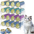 Cat Food Can Organizer, Can Organizer for Pantry, Transparent Cat Food Storage Container Holds 96 (3.5oz) Cans, Canned Food Organizer and Storage for Countertop Kitchen Cabinet (4 Tier-4 Layer)