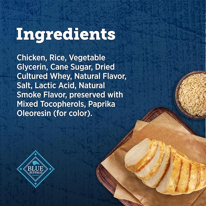 Blue Buffalo True Chews Premium Grillers Dog Treats, Made in the USA with Natural Ingredients, Chicken, 12-oz Bag
