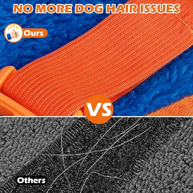 EXPAWLORER Soft Dog Bathrobe with Hood, Super Absorbent & Quick-Drying Dog Towels, Cozy Drying Coat for After Bath,Swimming, Blue XXL