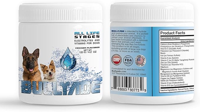 Natural Dog Supplement with 18 Vitamins & Minerals. Mixes with Water or Food. (Chicken)