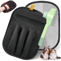 2-in-1 Flea Comb & Electrostatic Glove Set for Cats & Dogs | Removes Fleas, Tangles, Loose Hair & Dander | Bonus Pet Hair Remover for Furniture, Carpet & Bedding