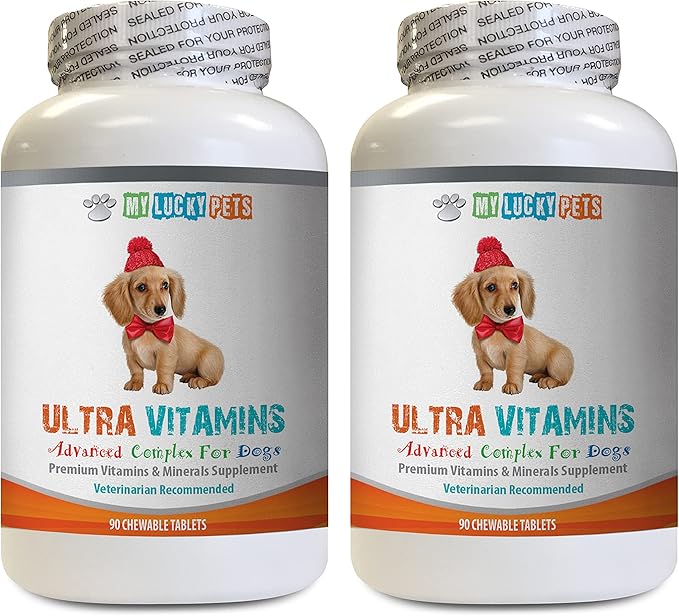 Dog Joint Care Chews - Dog Ultra Vitamins - Veterinarian Recommended - Immune Support - Hair Skin Eyes and Bones Support - Dog Vitamin Pills - 2 Bottles (180 Treats)