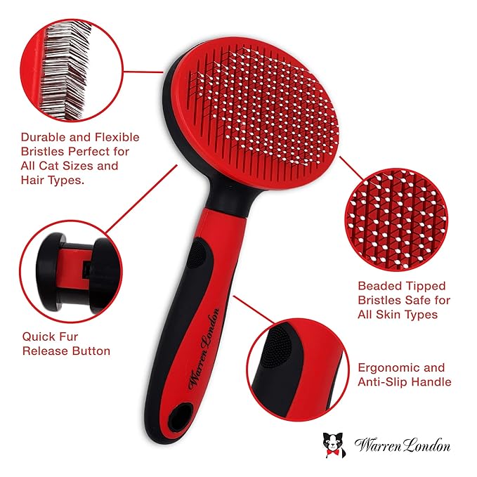 Warren London Ultimate Cat Grooming Gift Box – 5-in-1 At-Home Spa Kit with Detangler Spray, Hydrating Butter, Waterless Dry Shampoo, Self-Cleaning Pin Brush & Nail Clippers, $70 Value