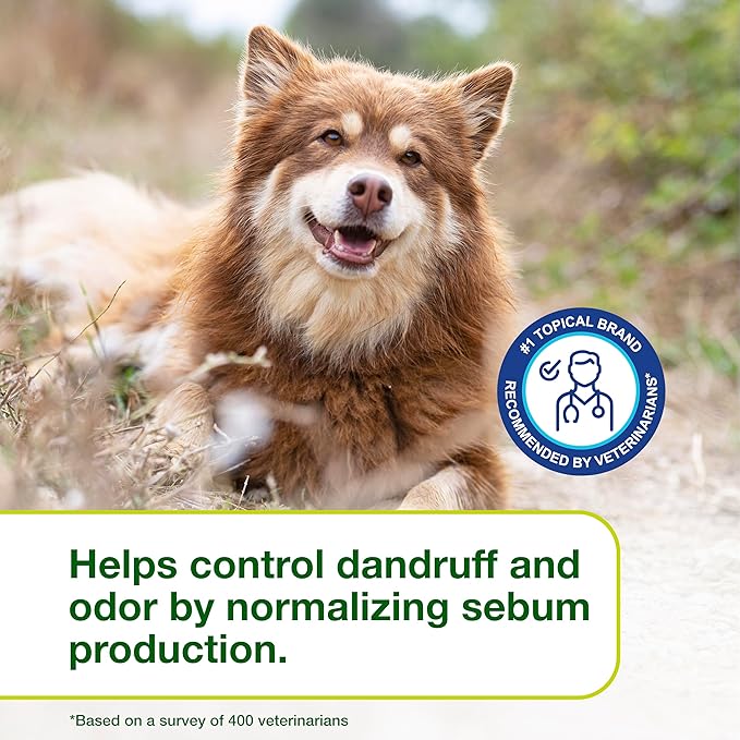 Douxo S3 Seb Shampoo, Contains 0.5% Ophytrium, Odor Control & Seboregulating, For Oily to Flaky Skin, Seborrhea, For Dogs and Cats, 16.9 fl. oz. (500mL)