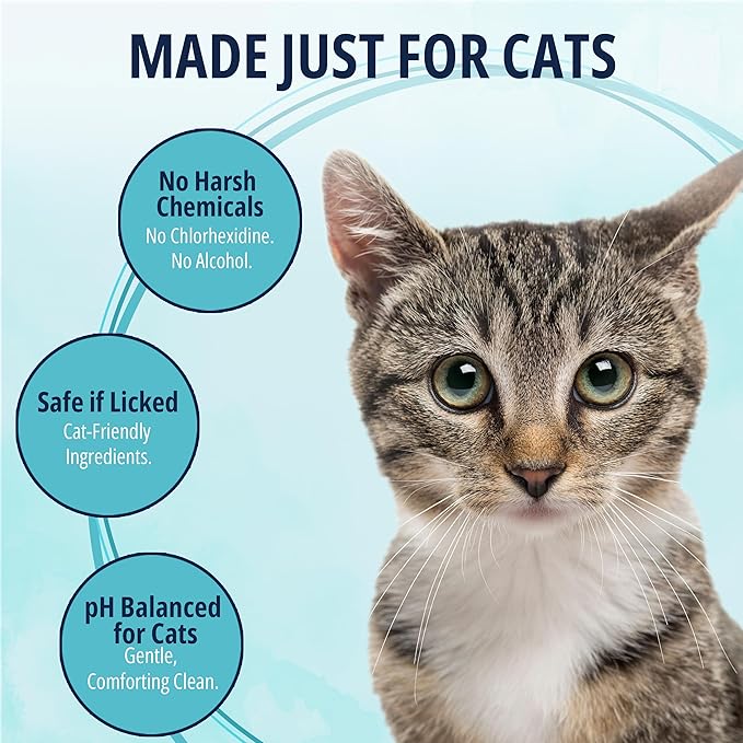 NOVEHA 150PCs Cat Ear Wipes - Pet Ear Cleaner - Safe & Soft Ear Cleaner for Cats - Easy & Gently Remove Wax, Dirt & Odor - Soothing, Non-Irritating, Unscented Grooming Care