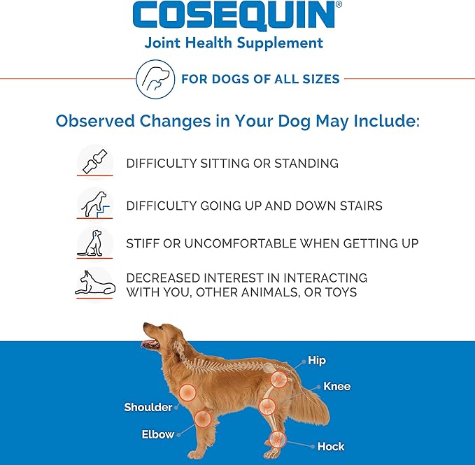 Nutramax Cosequin Single Strength Joint Health Supplement for Pets, 132 Count