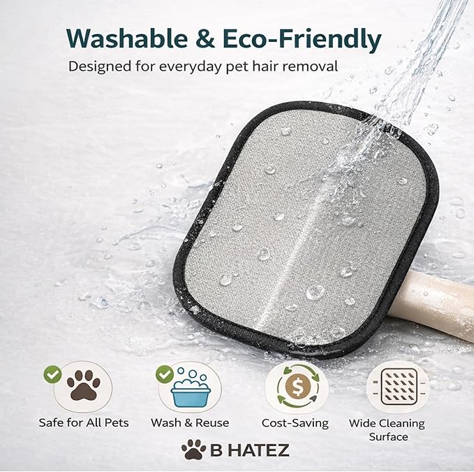 Pet Hair Removal Glove for Cats & Dogs – Upgraded Five-Finger Electrostatic Pet Hair Gloves, Reusable Magic Brush Pet Hair Remover Tool for Clothing, Laundry, Couch, Carpet & Car Seat