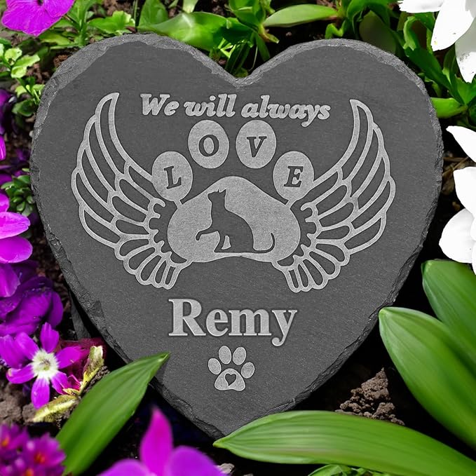 Pet Memorial Stones for Cats, Cat Gifts Loss of Cat, Sympathy Gift, Remembrance Gift Bereavement Passed Away In Memory 4''×4''/10×10cm