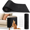 Cat Scratch Furniture Protector, Trimmable Self-Adhesive Carpet, DIY Climb Cat Scratcher Mat for Covering Cat Tower and Couch Protector from Cat Claws (78.7x15.8in Black)