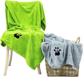 Extra Large Dog Towel - Pack of 2 - Super Absorbent Soft Microfiber Pet Bath Grooming Towels for Drying Dogs and Other Pets (XL-55" * 36", Green and Gery)