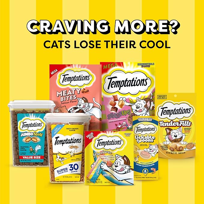 Temptations Meaty Bites Savory and Soft Cat Treats, Chicken Flavor, 4.12 oz. Pouch