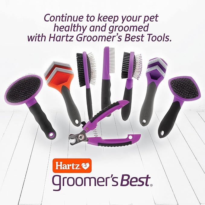 Hartz Groomer's Best Fur Fetcher De-Shedder Dog Brush,Black