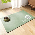 Dog Cat Feeding Mat-Absorbent Pet Bowl Mat for Food and Water, Quick Dry Water Dispenser Mat for Floors with Waterproof Rubber Backing, Large Dogs Placemat Mats for Messy Drinkers,17"x27",Sage Green