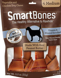 SmartBones Medium Bones With Real Peanut Butter Rawhide-Free Chews For Dogs, 4 Count