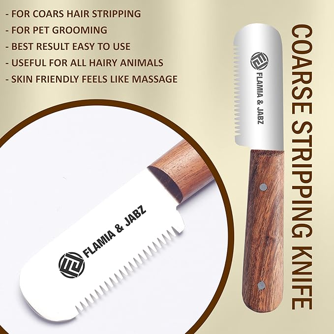 Professional Stripping Knife, Right handed, 3 inch blade (Stainless Steel) (Coarse, Rosewood)