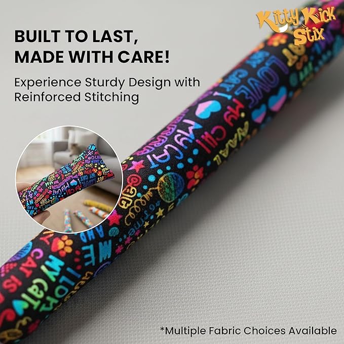 Kitty Kick Stix 15" Original Catnip Kicker Toy (Set of 2), Handmade in USA by Cat Lovers, Interactive Natural Cat & Kitten Toy, Packed with 100% Potent Catnip for All Breeds (15" +6" Combo)