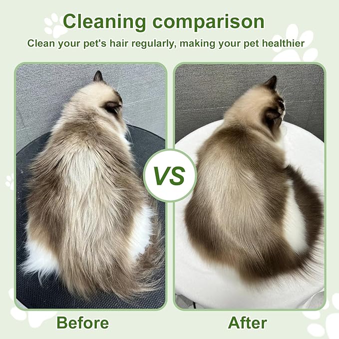 3PCS Flea Comb for Cats and Dogs with Pet Hair Remover Glove, Portable Pet Grooming Kit with a Release Button, Flea Removal Brush, Deshedding Glove for Shedding, For Pet Massage and Shed Hair Removal