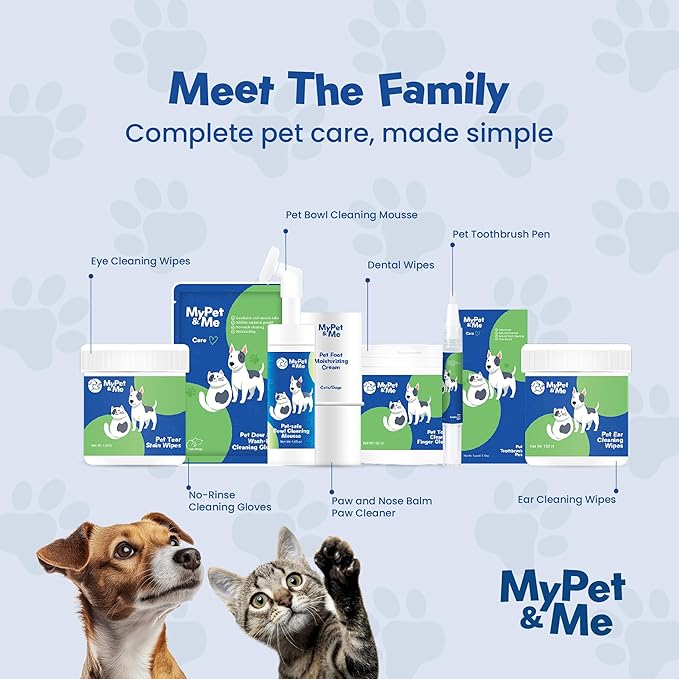 My Pet & Me - Pet Bowl Cleaner Mousse | 4.05 oz Vet Enzyme Formula | Gentle, Effective pet bowl & dog bowl cleaner | Lick-Safe, Residue-Free pet safe cleaner for Small Dogs,Cats,Toys, Fountains & More