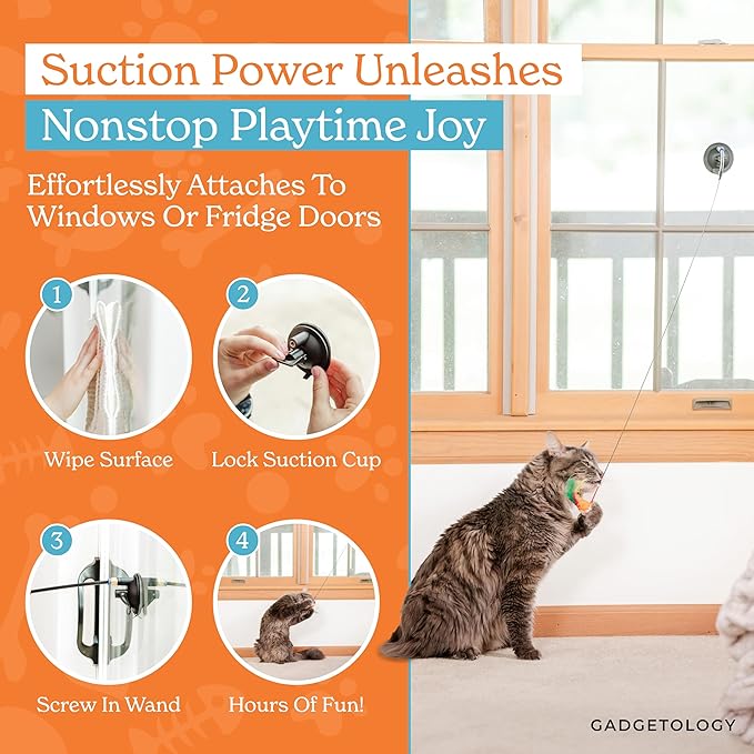 9pcs Interactive Cat Toys for Indoor Cats Suction Cup Cat Toys for Indoor Cats Bird Hunting Slefplay Simulation for Kitten Flying Bird Toy Feather Wand Attachments