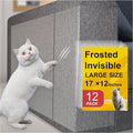 Anti-Cat Scratch Furniture Protector from Cats scratching-12-Pack NO PINS Pain Clear Sofa Guard Tape for Couches, Deterrent Pet Protection Film to Stop Cats Clawing Corners & Edges