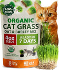 HOME GROWN Organic Cat-Grass Seed Mix (Oat & Barley) – 4 oz – Easy Indoor Planter