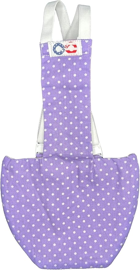 Chicken Diapers Duck Diaper Diaperalls for Hens, Roosters, Ducks, Ducklings - Reusable, Adjustable by Uni Infinity (Lavender Polka Dots, Chicken Large, 1, Count)