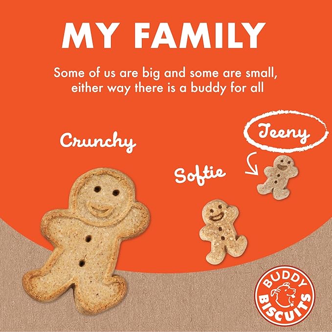 Buddy Biscuits 8 oz Box of Teeny Crunchy Dog Treats Made with Natural Peanut Butter,(Pack of 2)