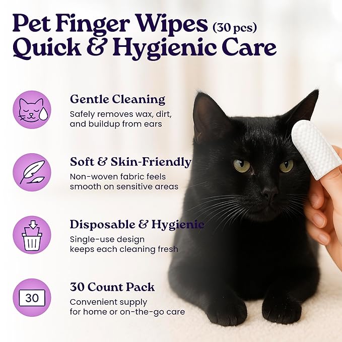Cat Grooming Kit Universal Pet Care Supplies 6 in 1, Include: Cat Nail Clipper, Brush for Shedding, Wand Toy, Interactive Ball Toy, Bath Brush, Ear Cleaner Finger Wipes (30ct.)