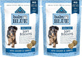 Blue Buffalo Baby Blue Soft Biscuits with DHA, Natural Dog Treats for Puppies, Great for Training, with Chicken & Carrots, 8-oz Bag (Pack of 2)