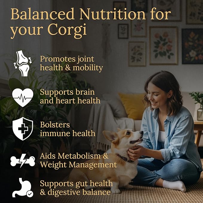 Multivitamins, Balanced Nutrition for Your Corgi, 90 Count, Made in the USA with Real Bacon