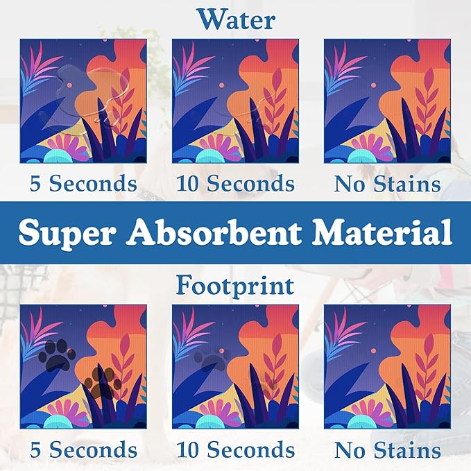Boho Starry Forest Dog Food Mat–Christmas Stocking Absorbent Quick Dry Feeding Placemat for Food and Water Bowls, Non Slip Rubber Backing, Waterproof Pet Supplies for Mess-Free Eating 12"x20"