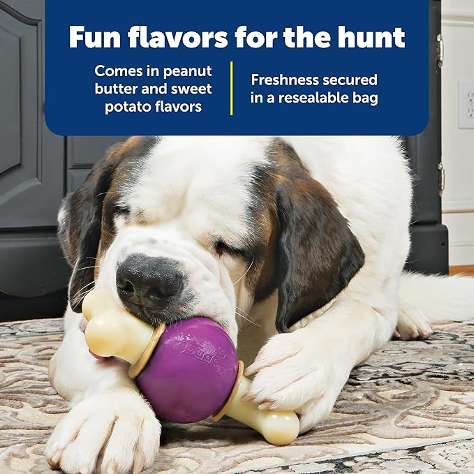 PetSafe Busy Buddy Natural Rawhide Rings - Long-Lasting Chew Refills - Quality Ingredients - Peanut Butter & Original Rawhide Flavored Treat Rings - Size C - 24-Pack