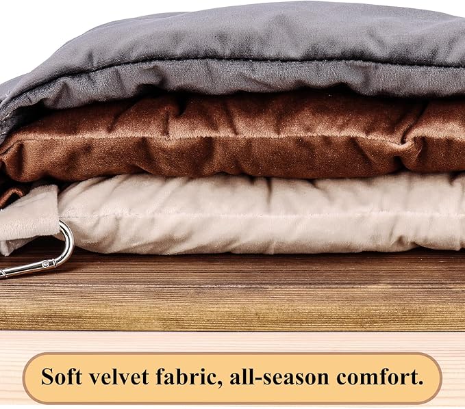 JSPYFITS Wooden Cat Wall Hammock, 18.9 x 12.6 Inch Double Layer Cat Furniture Hammock, Large Removable Multi-Function Cats Bed for Sleep/Play/Climb/Lounge Easy DIY Installation(Brown)